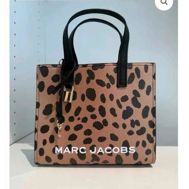 Marc Jacobs Cheetah Bold Mini Grind Tote Bag Crossbody Black Multi
