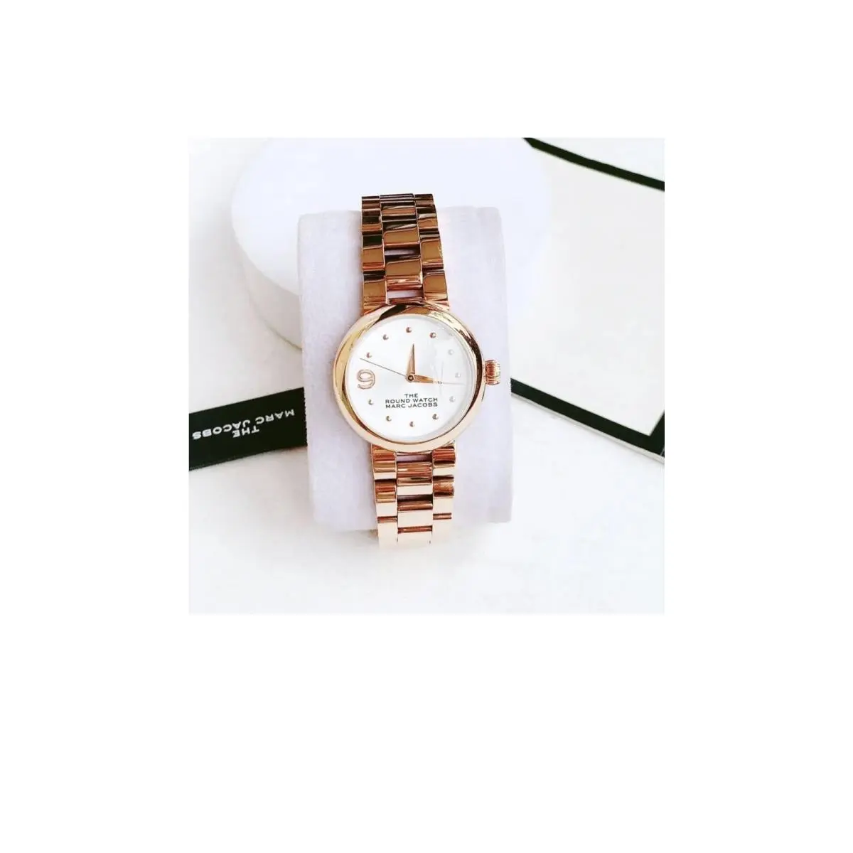 Marc Jacobs The Round Quartz White Dial Ladies Watch MJ0120198990