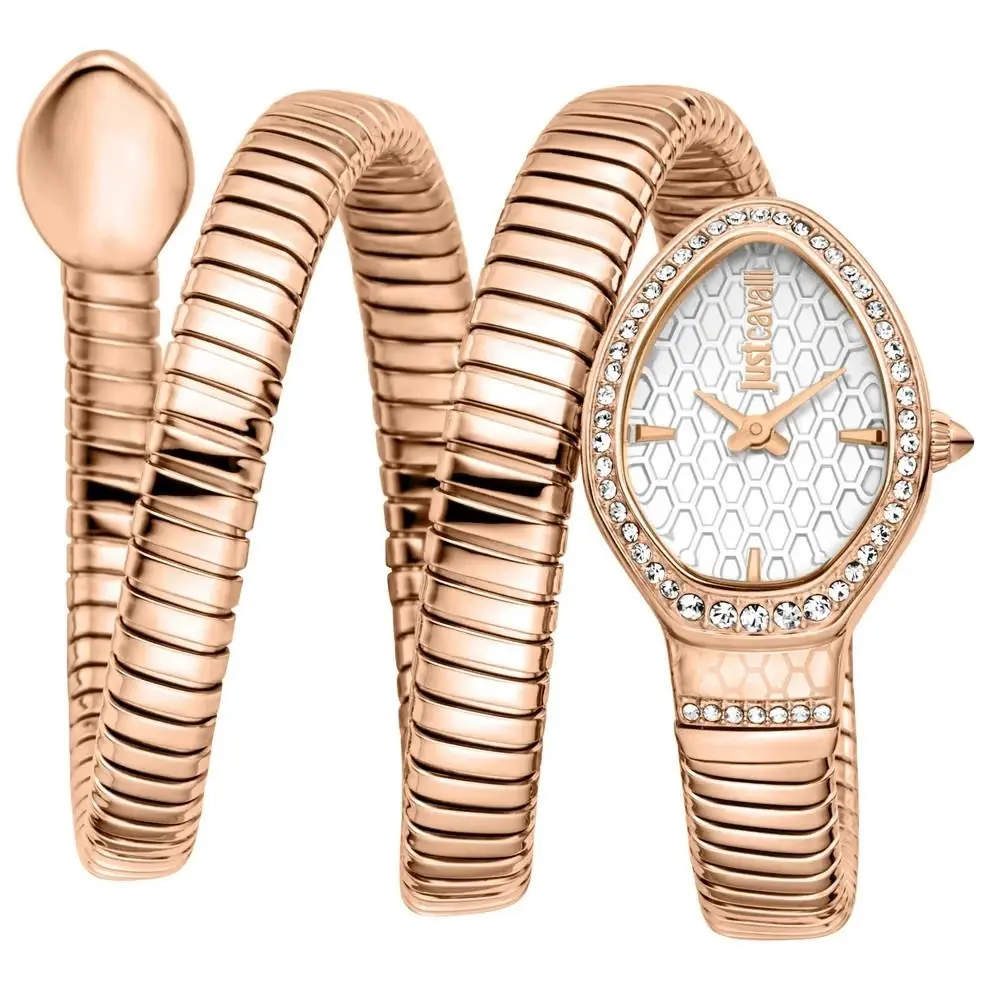 JC1L372M0045 Women`s Iprg Bracelet White Dial Quartz Watch by Just Cavalli