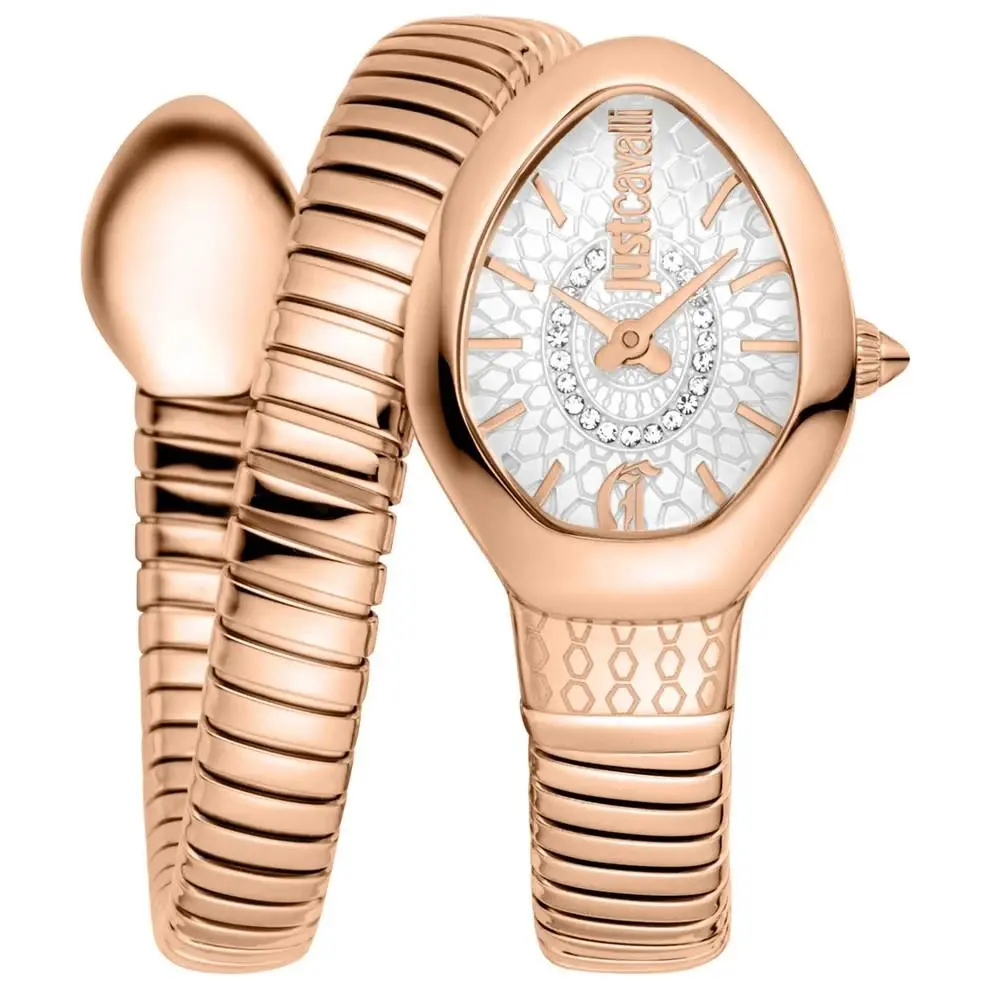 Just Cavalli JC1L371M0045 Women`s Iprg Bracelet White Dial Quartz Watch