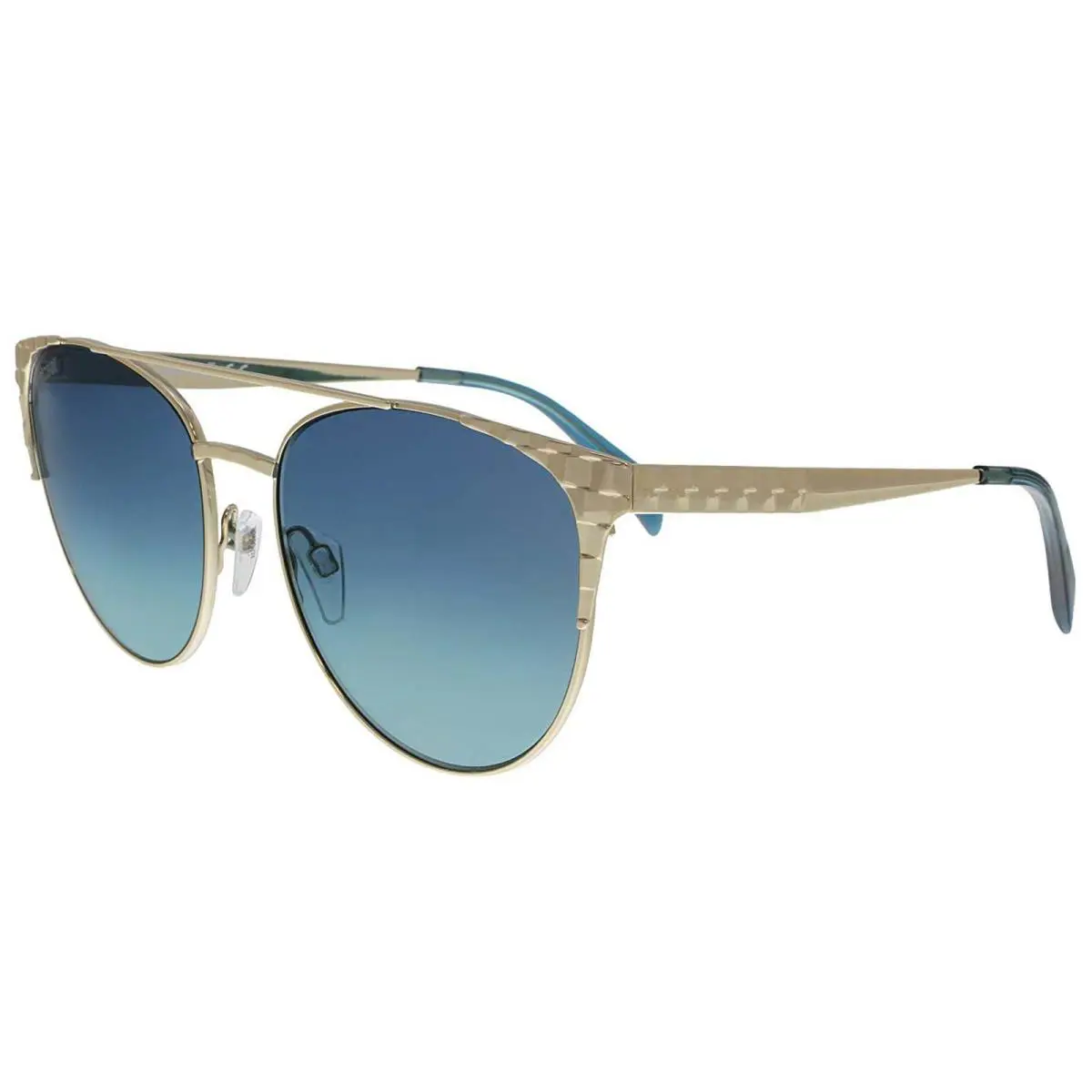 JC750S-32W Women`s Gold-tone Round Sunglasses Blue Lens by Just Cavalli