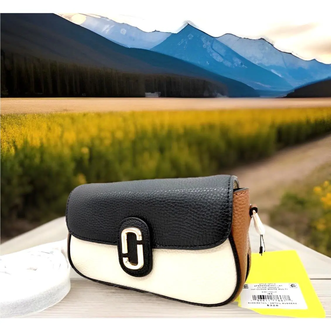 Marc Jacobs The Clover Colorblock Leather Clutch Shoulder Crossbody