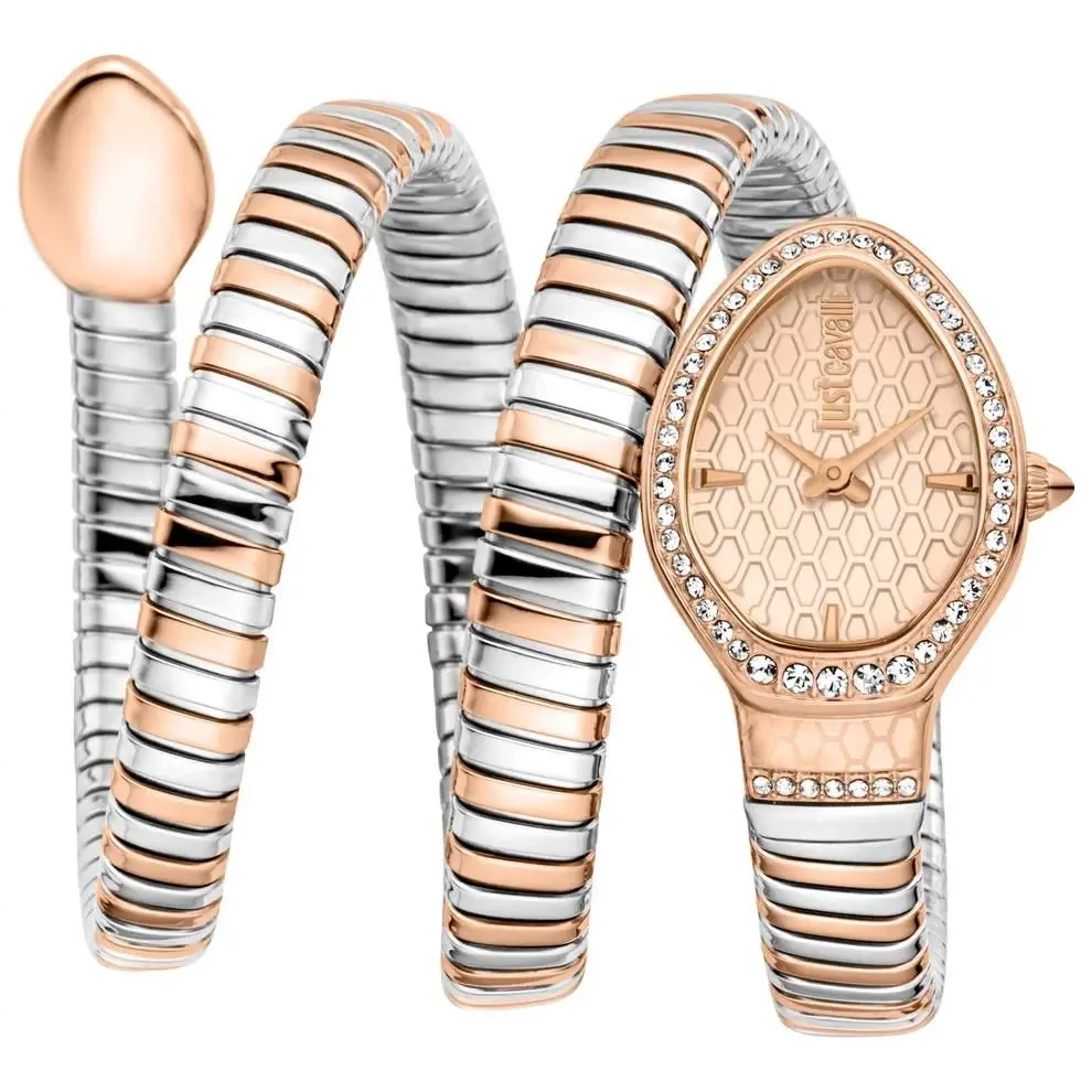 Just Cavalli JC1L372M0065 Women`s Two-tone Bracelet Rose Gold Dial Quartz Watch