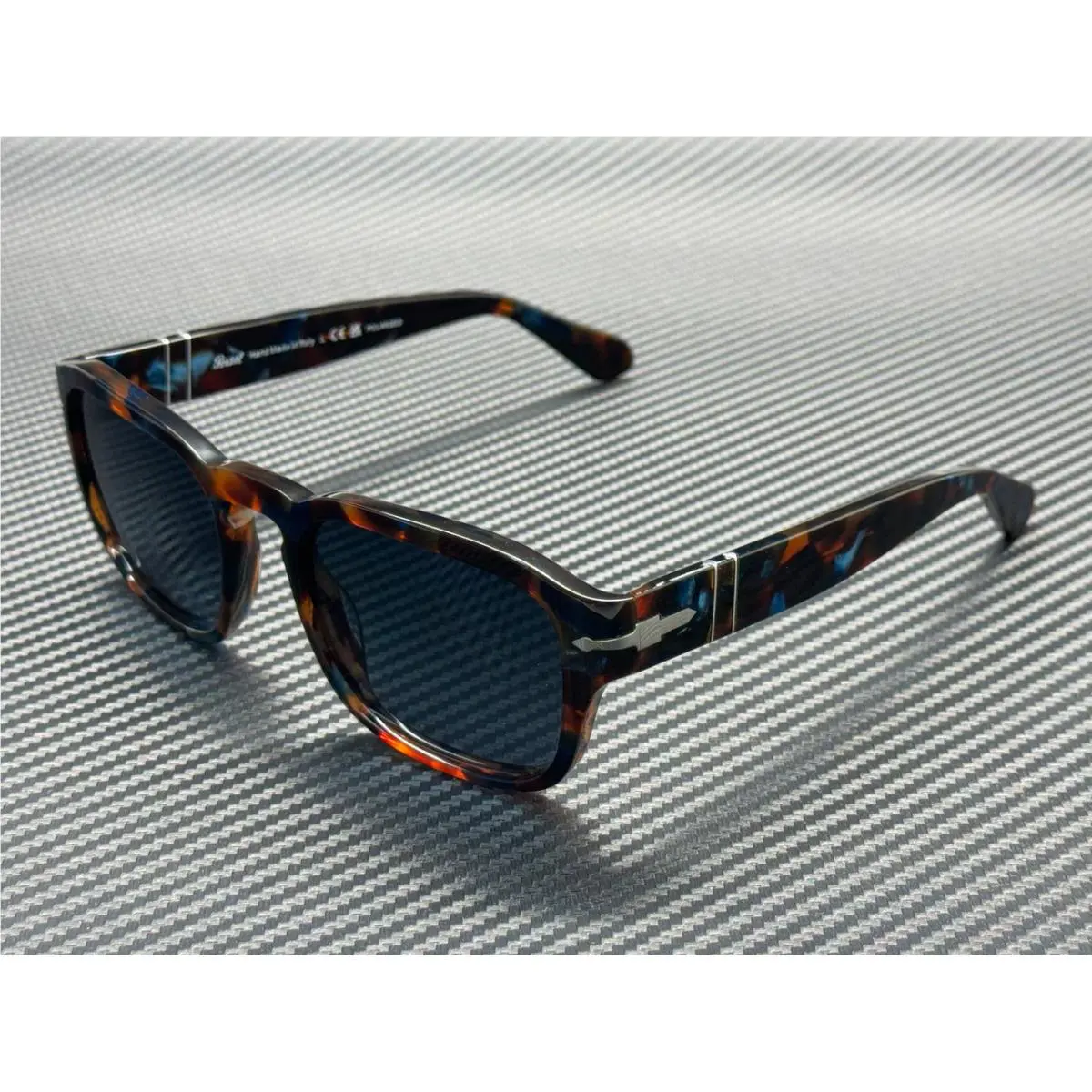 Persol PO3386S 1232S3 Tortoise Brown Pearl Blue Polarized Men`s 56 mm Sunglasses