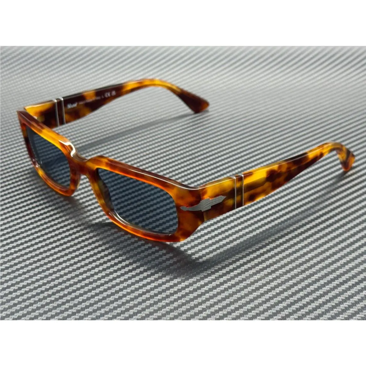 PO3385S 106 56 Brown Tortoise Blue Unisex 55 mm Sunglasses by Persol