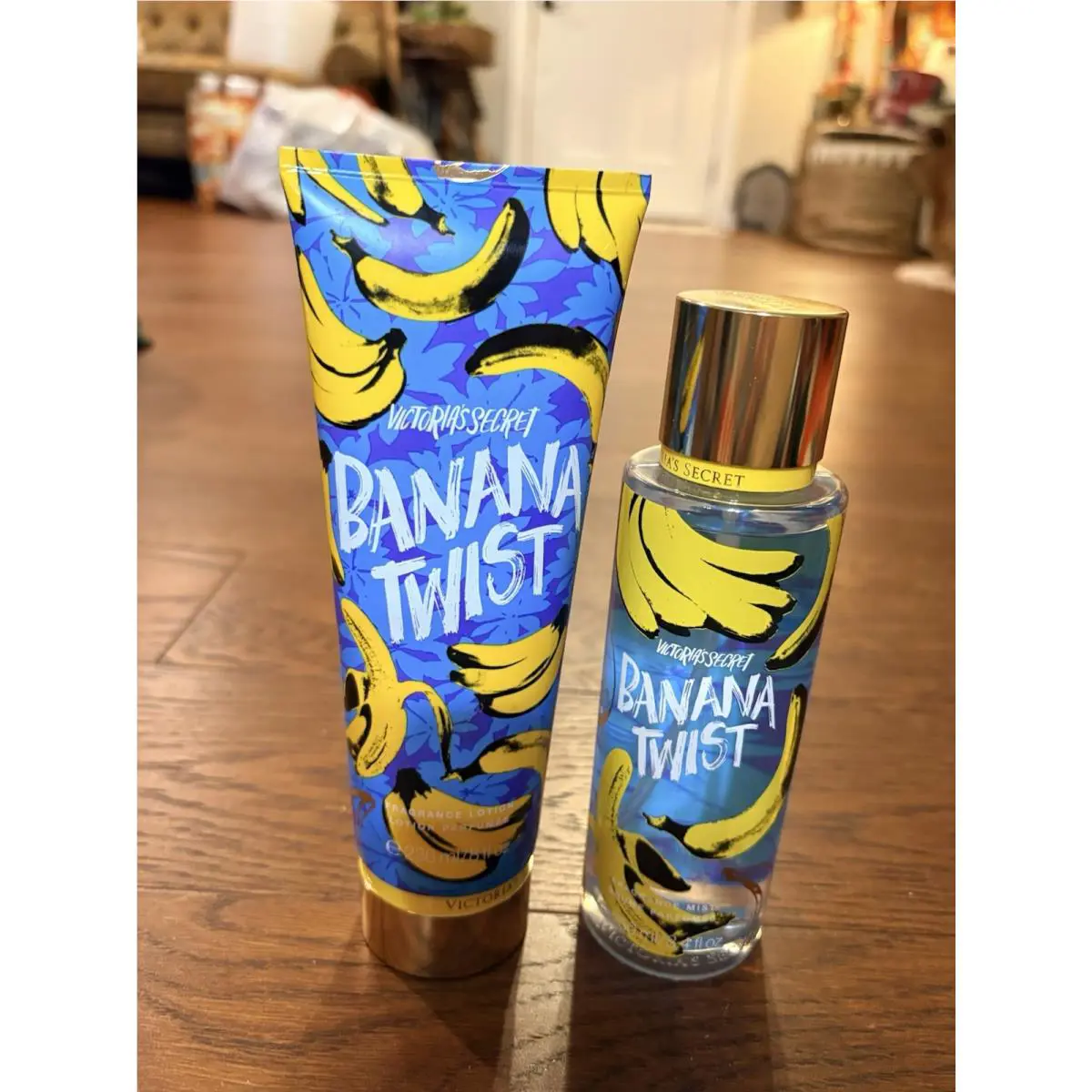Victoria`s Secret Banana Twist LE Fragrance Mist 8.4 oz and Lotion 8oz Htf