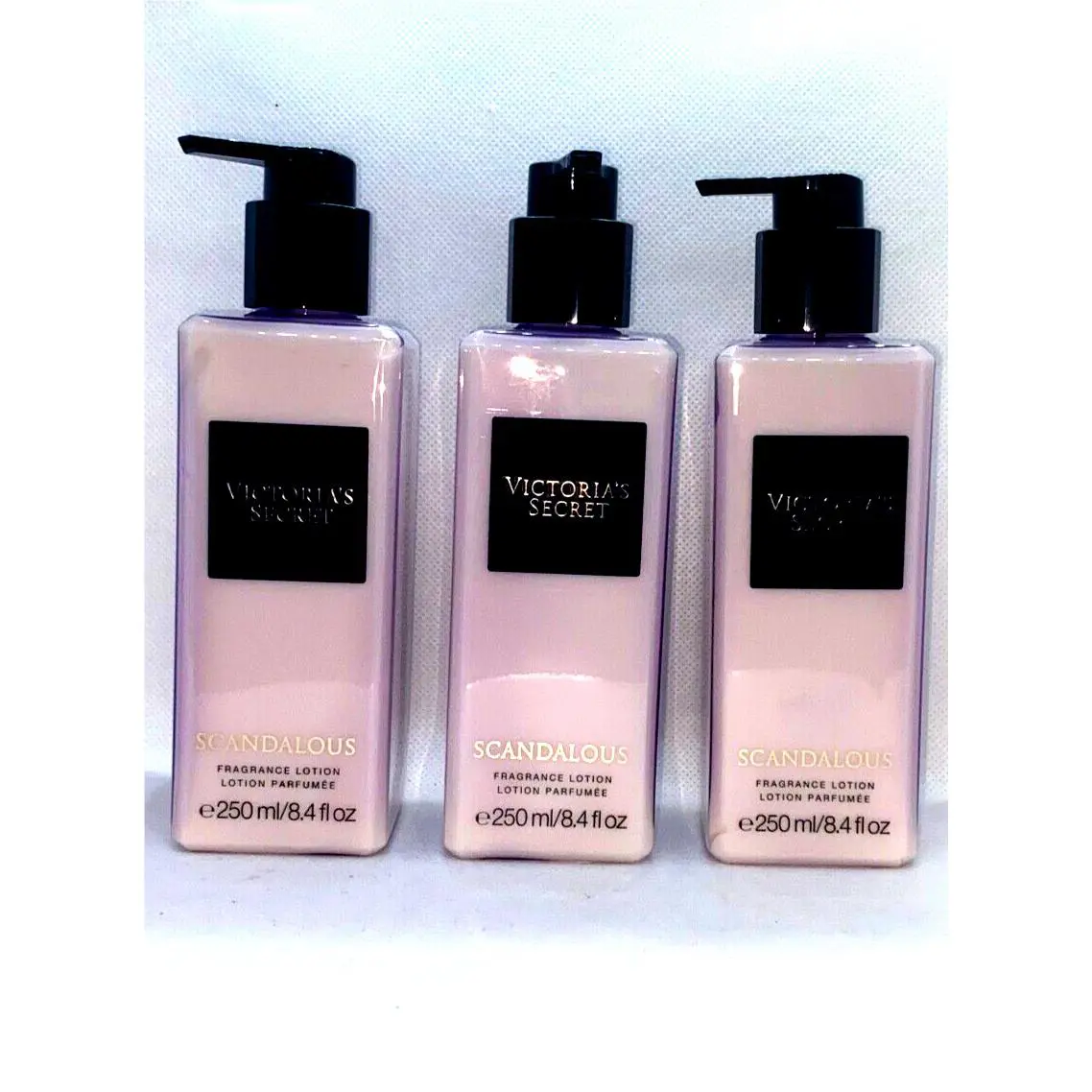 Victoria`s Secret Scandalous Fragrance Body Lotion 8.4FL OZ e 250ML Lot OF 3