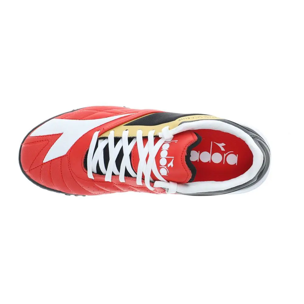 Diadora shoes - diadora Brasil Sala Elite Turf Soccer Cleats - 180712-D1089 - Black, Red, White 7
