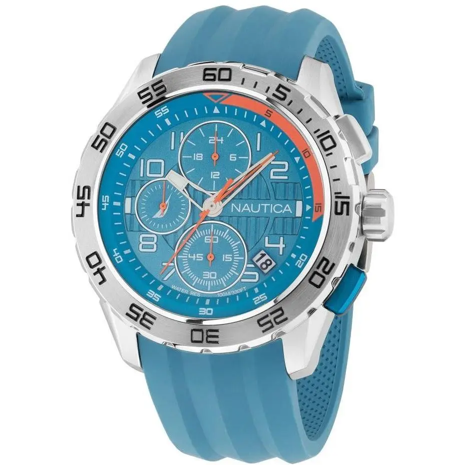 Nautica Nst Blue Silicone Mens Watch NAPNSS303