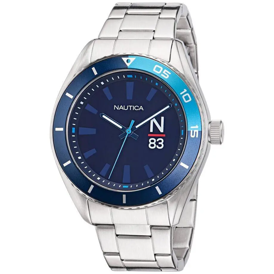 Nautica Finn World Stainless Steel Mens Watch