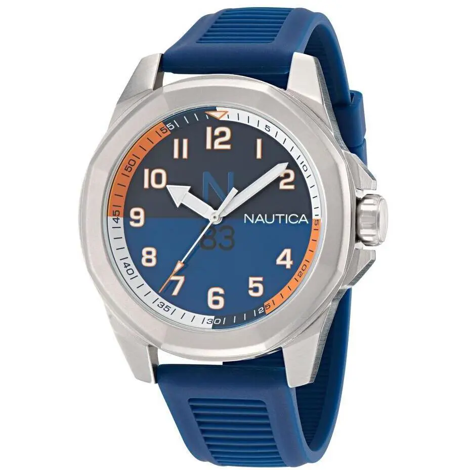Nautica Tortuga Bay Blue Silicone Mens Watch