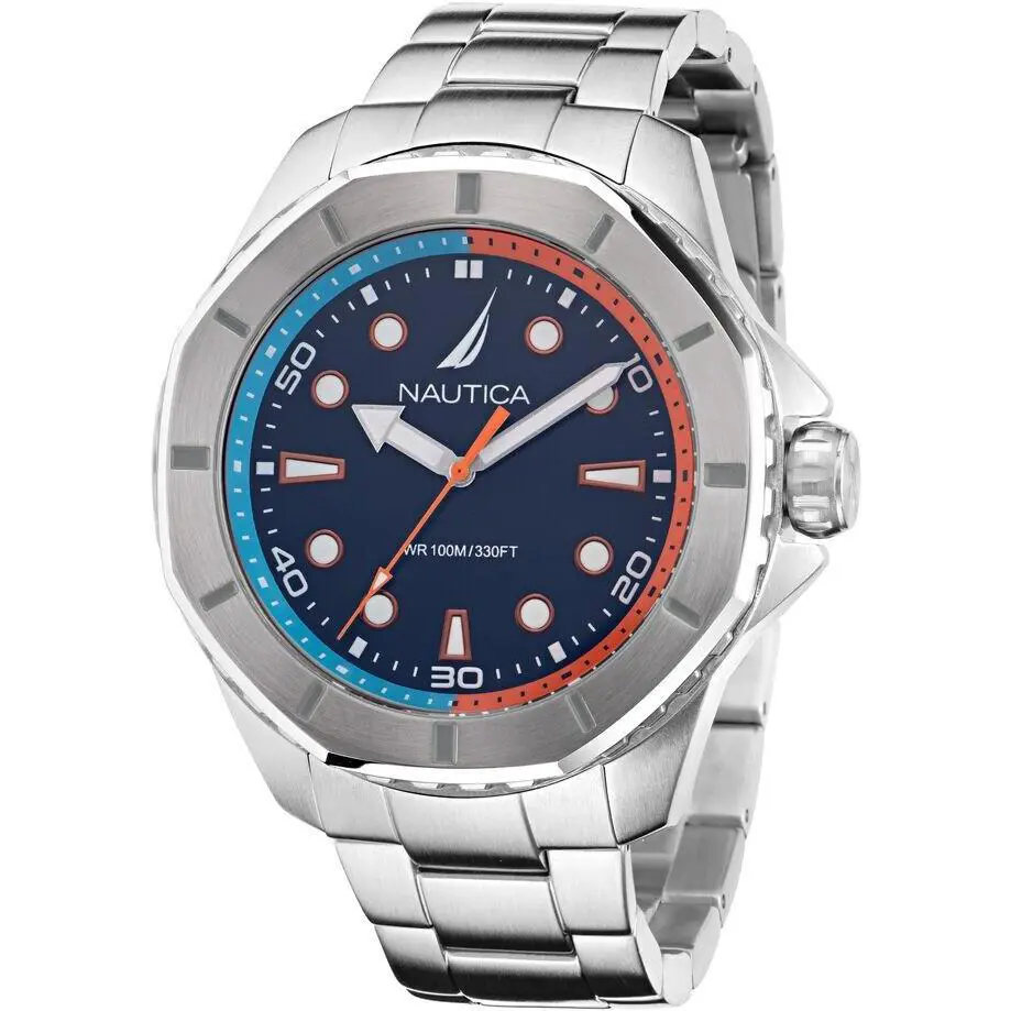 Nautica Koh May Bay Stainless Steel Mens Watch