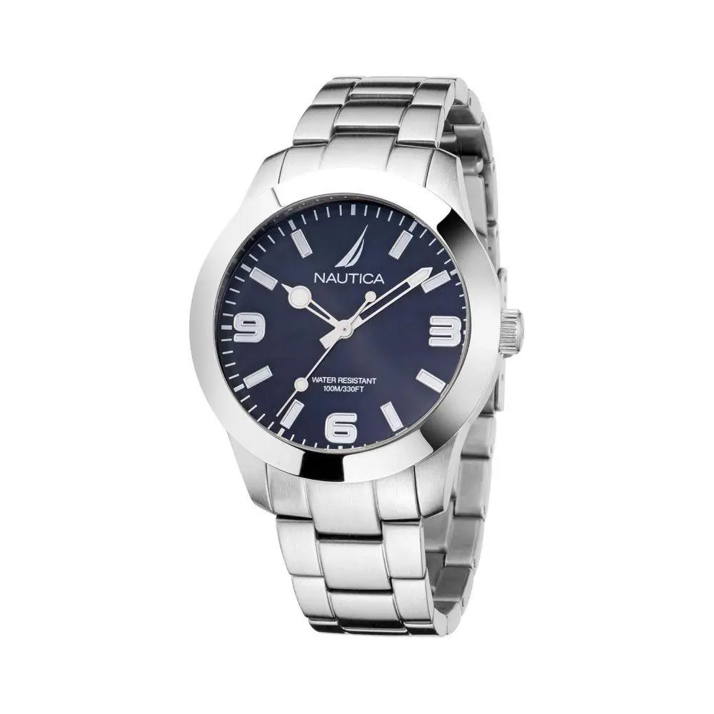 Nautica Gray Stainless Steel Dress Watch - NANAPPBF201AC