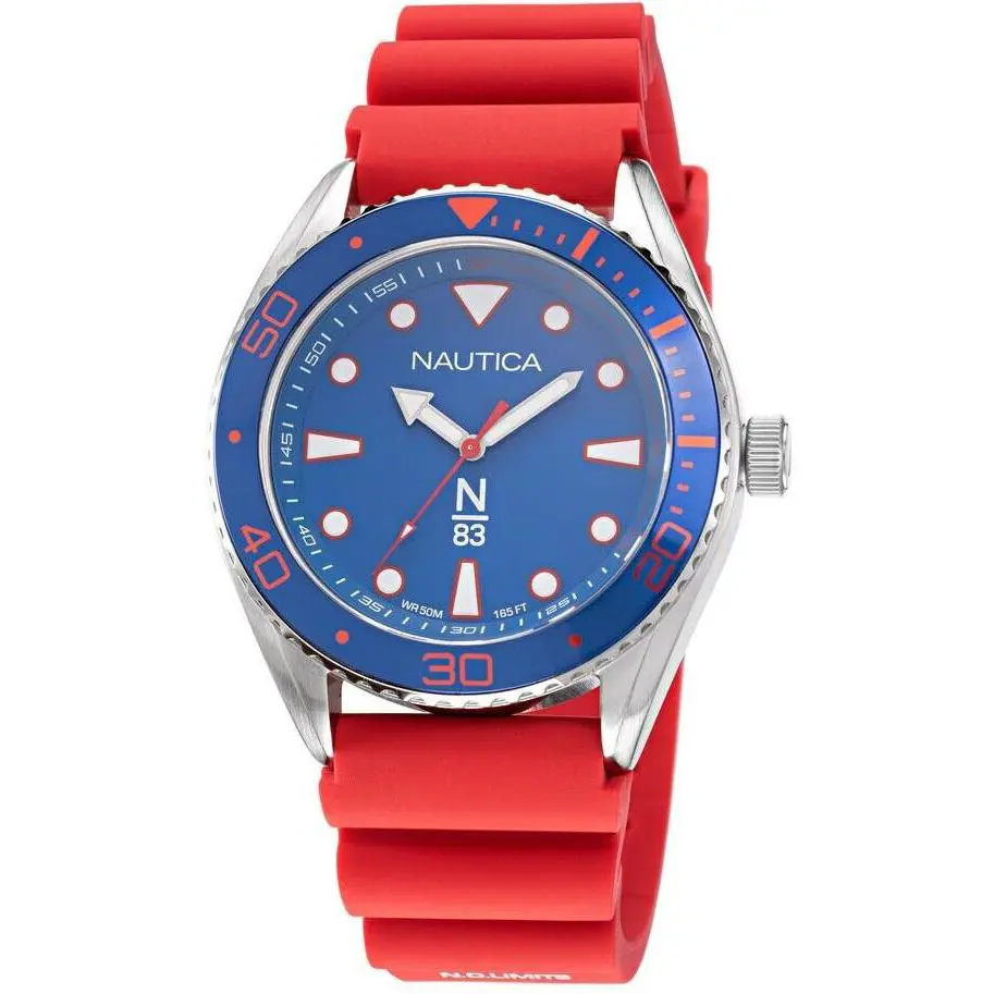 Nautica Finn World Red Silicone Mens Watch