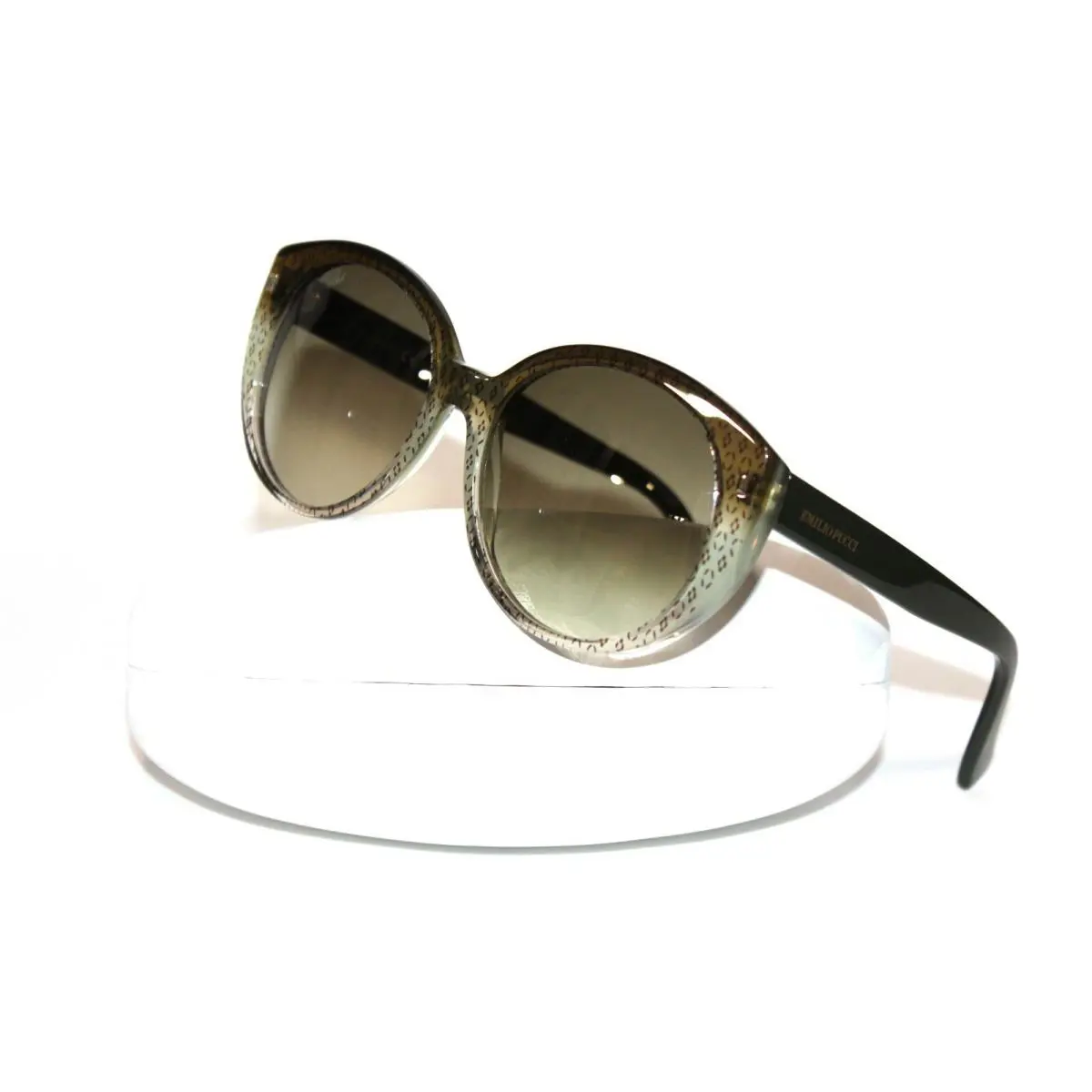 Emilio Pucci EP736S 313 Brown Gray Sunglasses 56-18-135 MM Italy - Frame: Brown, Lens: Gray