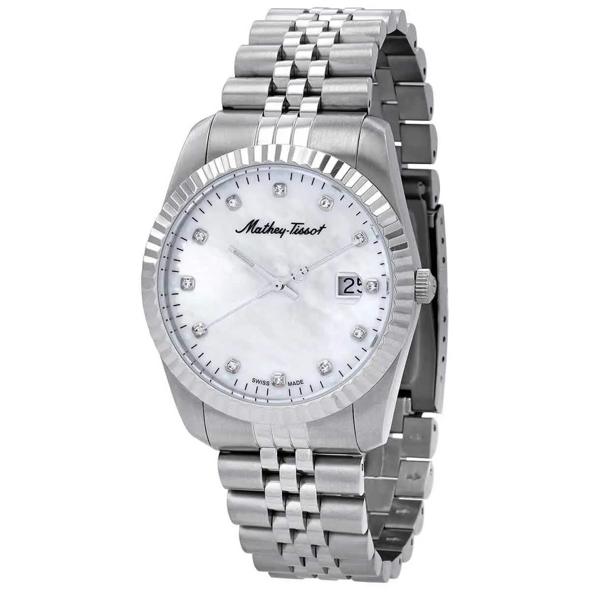 Mathey-tissot Mathey II Quartz Crystal Mop Dial Men`s Watch H710AI
