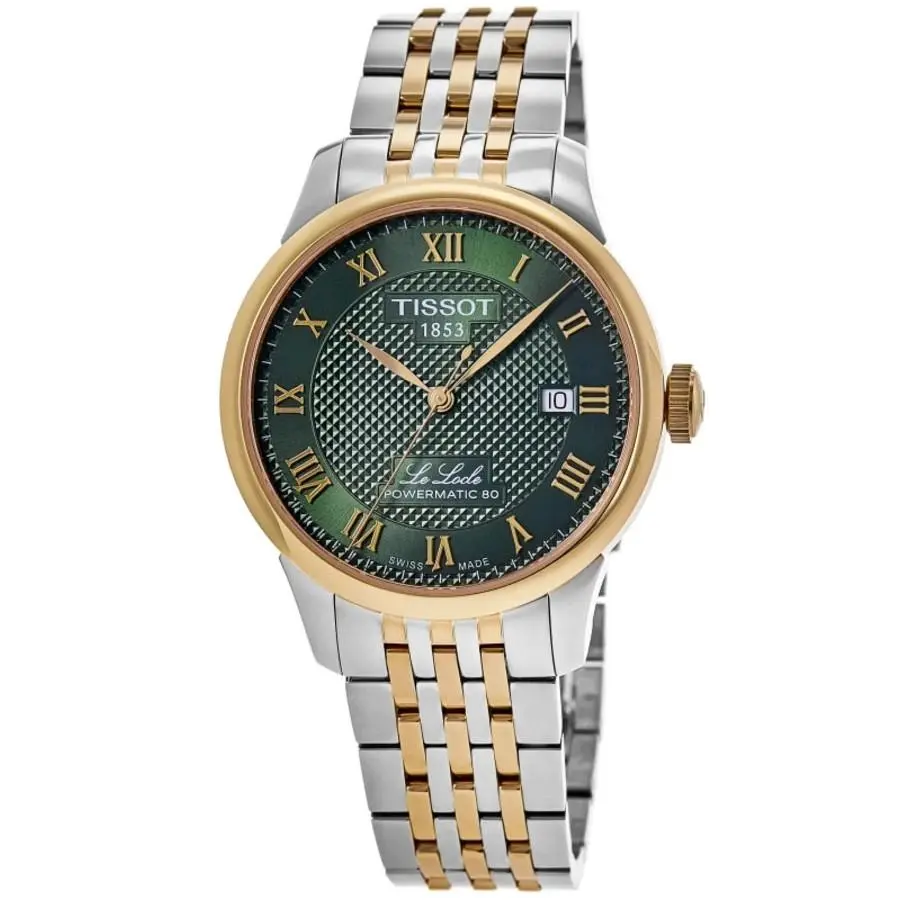 Tissot Le Locle Automatic Green Dial Men`s Watch T006.407.22.093.00 - Face: Green, Dial: Green, Band: Two-Tone