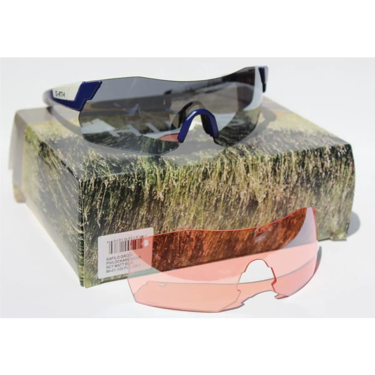 Smith Optics Pivlock Arena Max/n Sunglasses Blue/white Chromapop Interchange