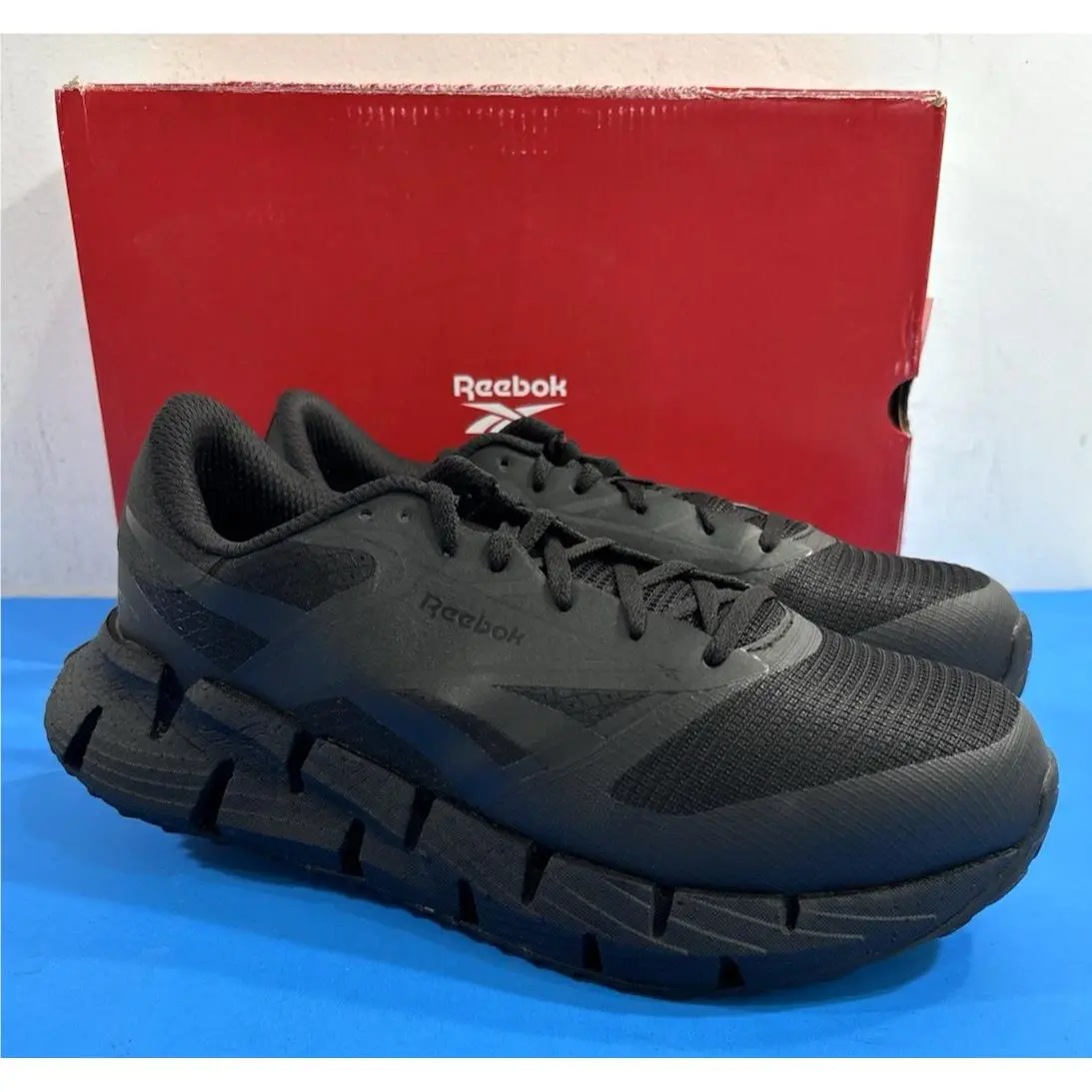 10 M Reebok Mens Floatzig Athletic Work Composite Toe Shoes RB3030 Black