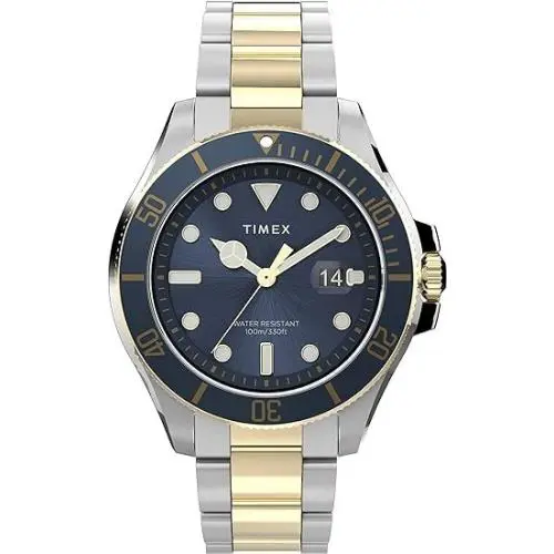 Men`s Watch Harborside Coast Quartz Blue Dial Two Tone Steel TW2V42000VQ by Timex