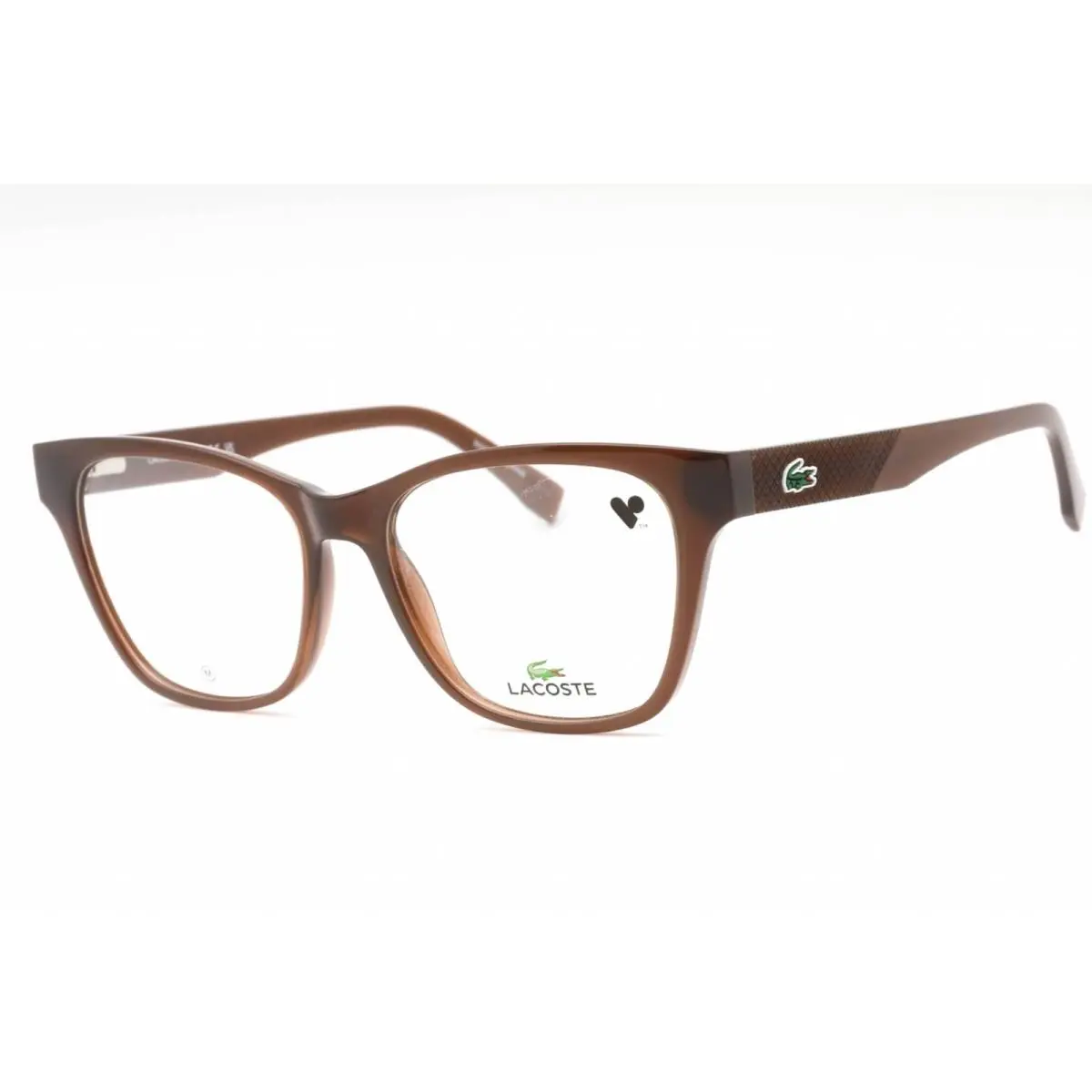 Lacoste Women`s Eyeglasses Brown Plastic Square Shape Full Rim Frame L2920 200