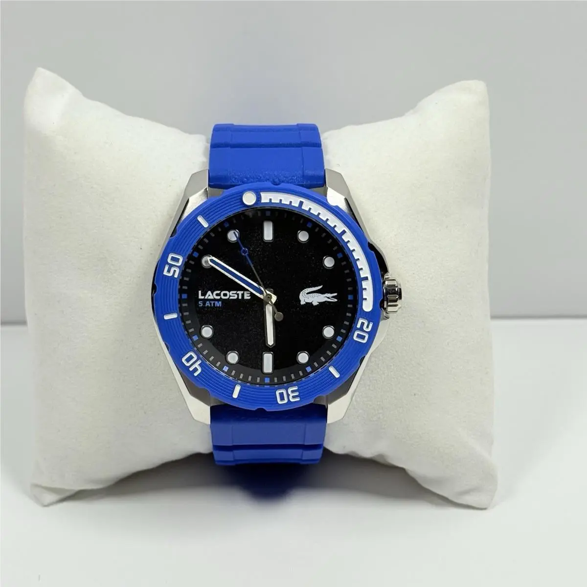 Lacoste 2011285 Finn Blue Dial Blue Silicone Band Men’s Watch