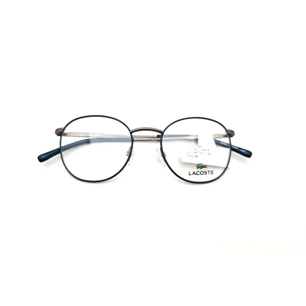 Lacoste L3108 460 Gunmetal Unisex Round Eyeglasses Frames 45-18-130