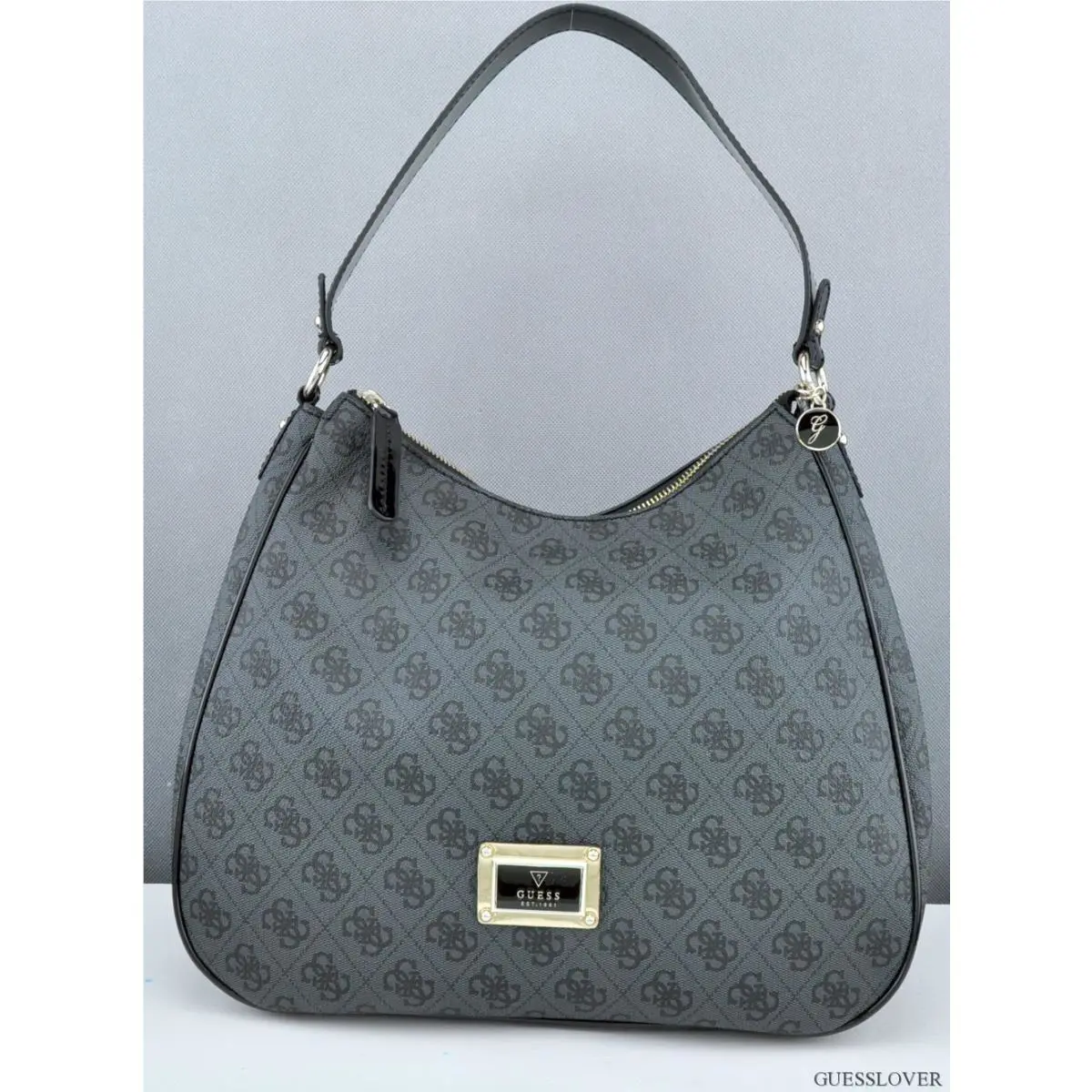 Usa Handbag Guess Reama Satchel Bag Coal Ladies Chic Stylish