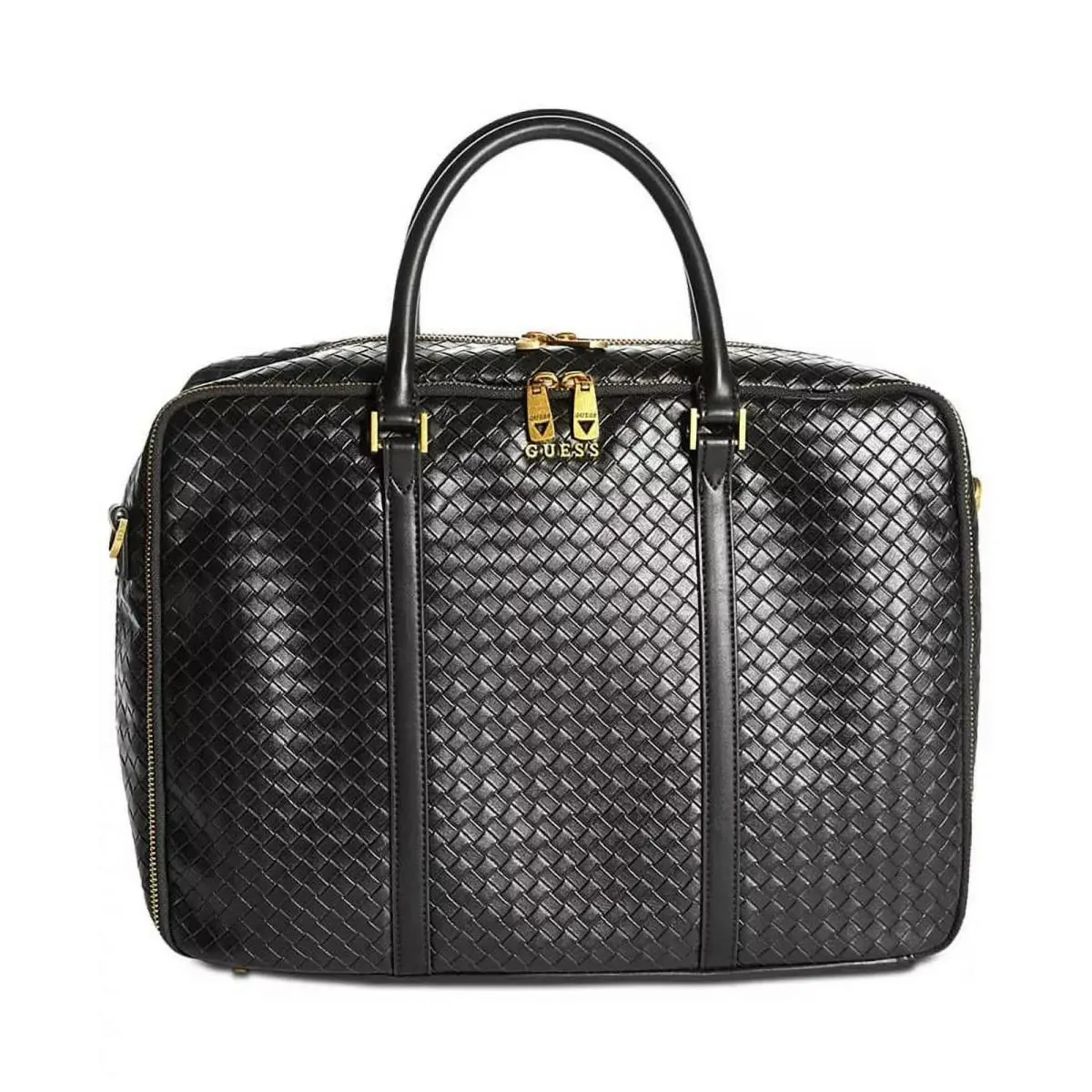 Guess Men`s Black Crocodile Embossed Leather Evening Bag eja0826