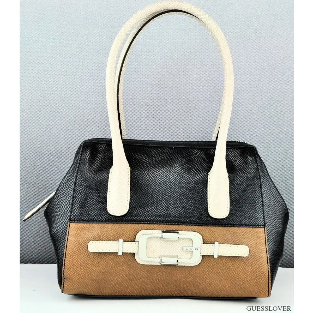 Usa Prime Handbag Guess Jonsi Satchel Bag Black Multi Chic