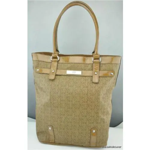 Guess Ladies Handbag Satchel Tote Bag Cognag Vivacious Authen