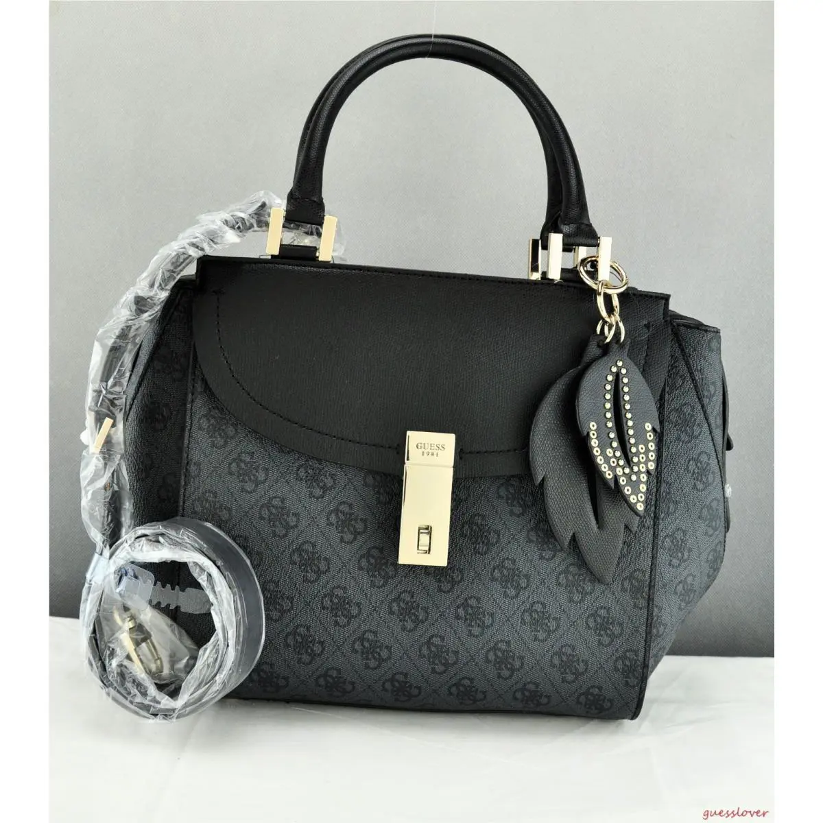 Usa Chic Handbag Guess Satchel Tote Nissana Ladies Coal Prime Bag