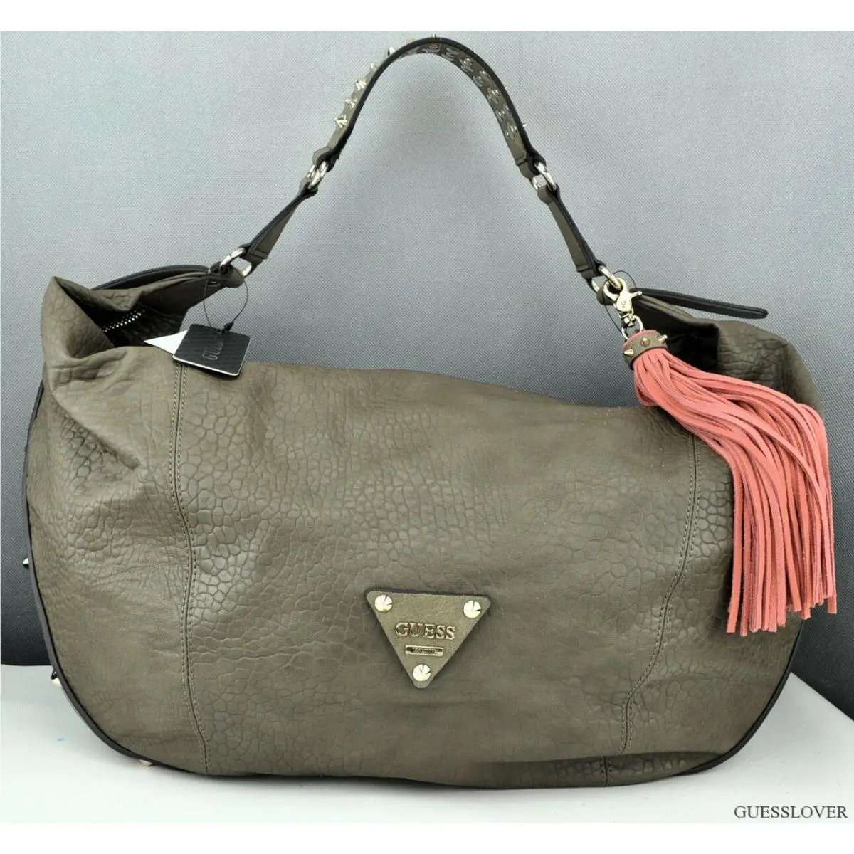 Guess Ladies Handbag Satchel Bag Oak Wild at Heart