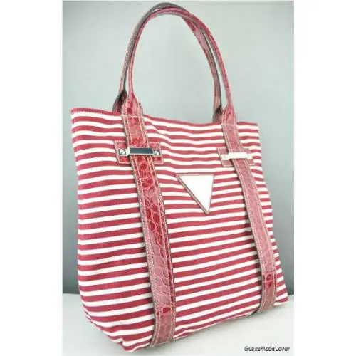 Guess Ladies Handbag Satchel Tote Bag Red American Candy