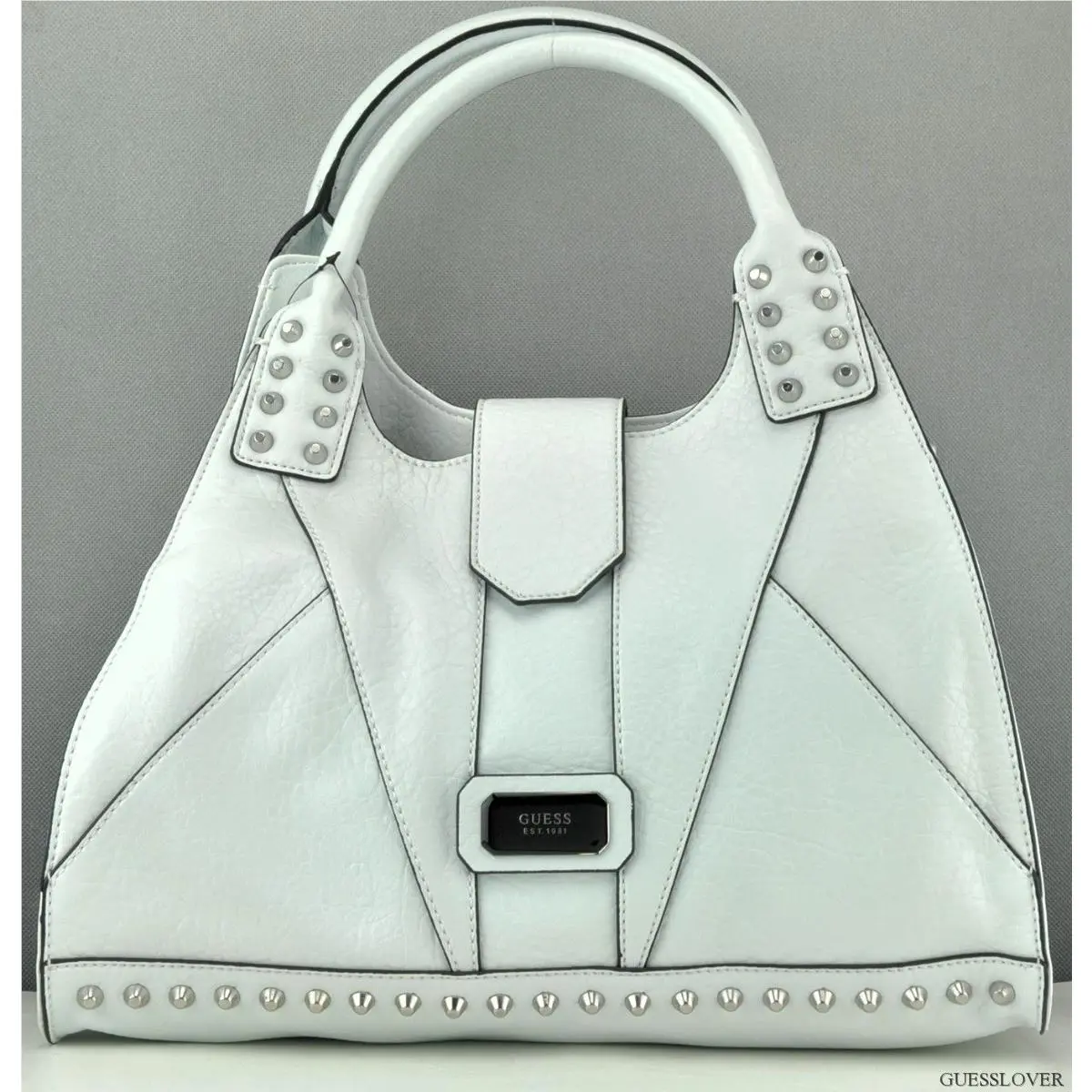 Usa Prime Handbag Guess Satchel Rebel Stud Ladies White Bag Chic