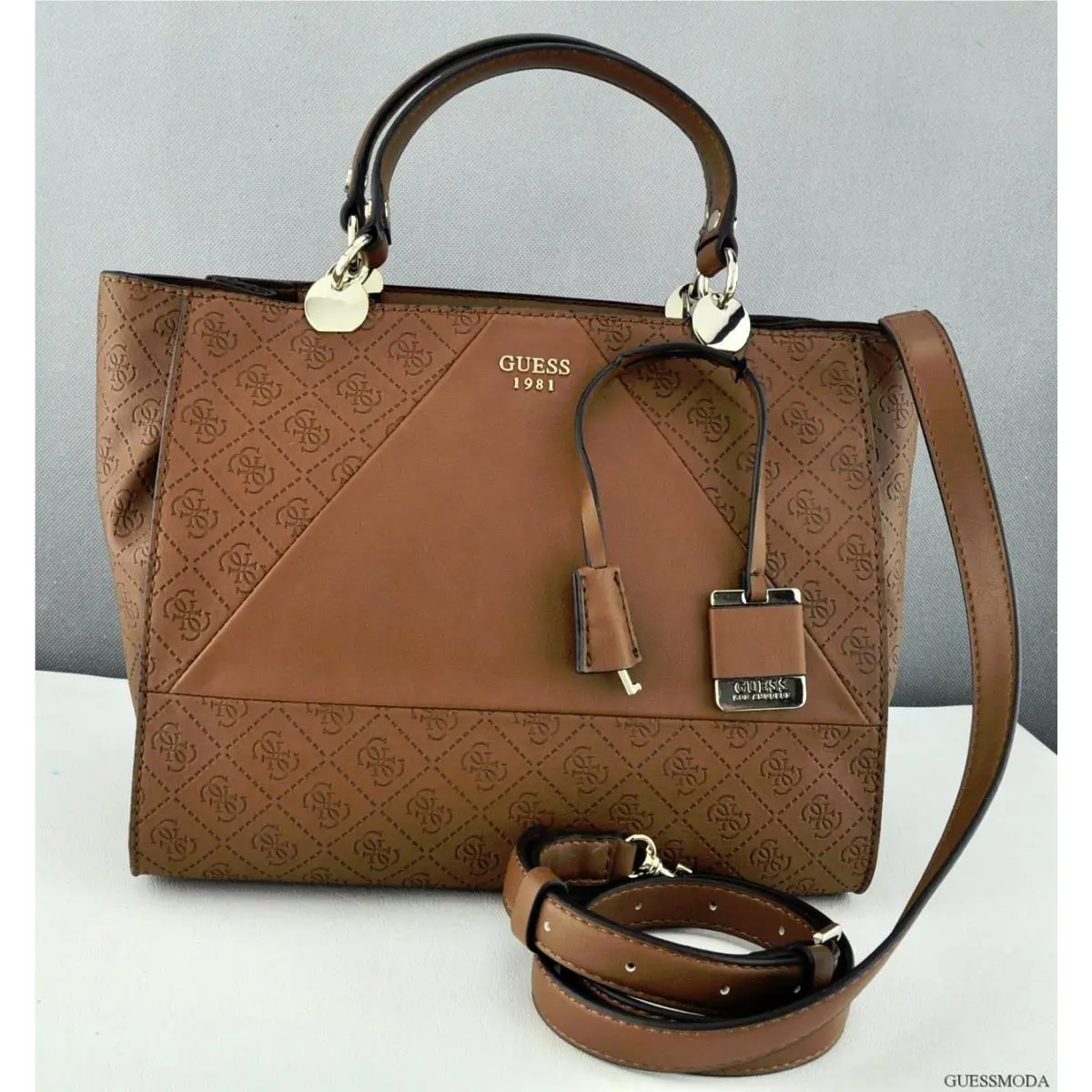 Trend Guess Limited Handbag Ladies Cammie Bag Cognag Satchel Tote