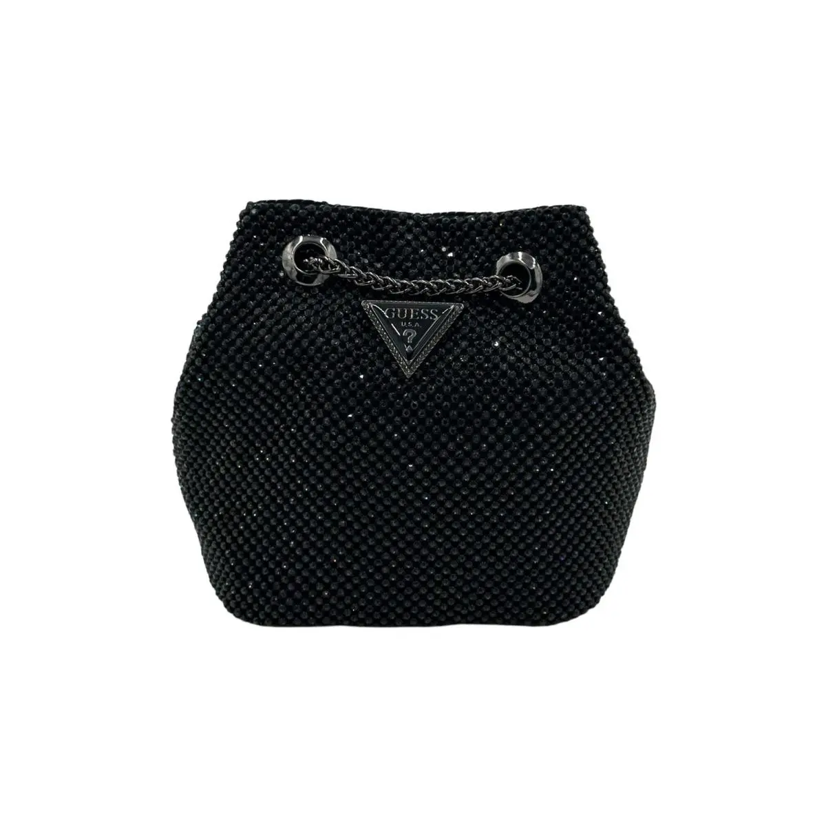 Guess Gues Lua Rhinestone Mini Bucket Bag-black