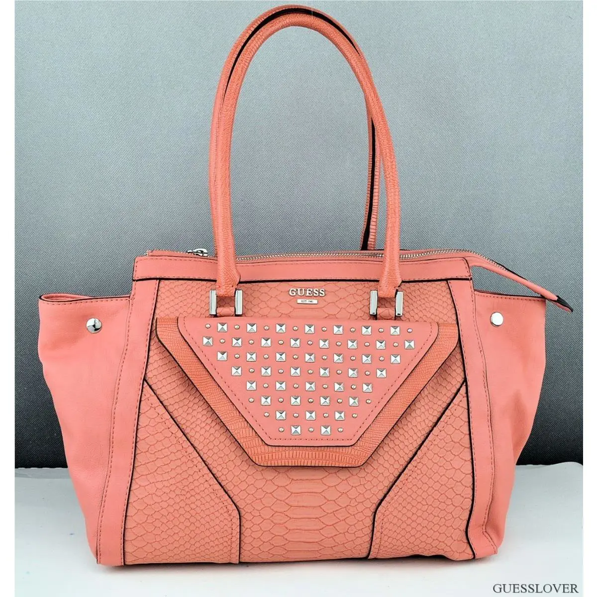 Usa Handbag Guess Tough Luv Satchel Bag Tangerine Chic Stylish