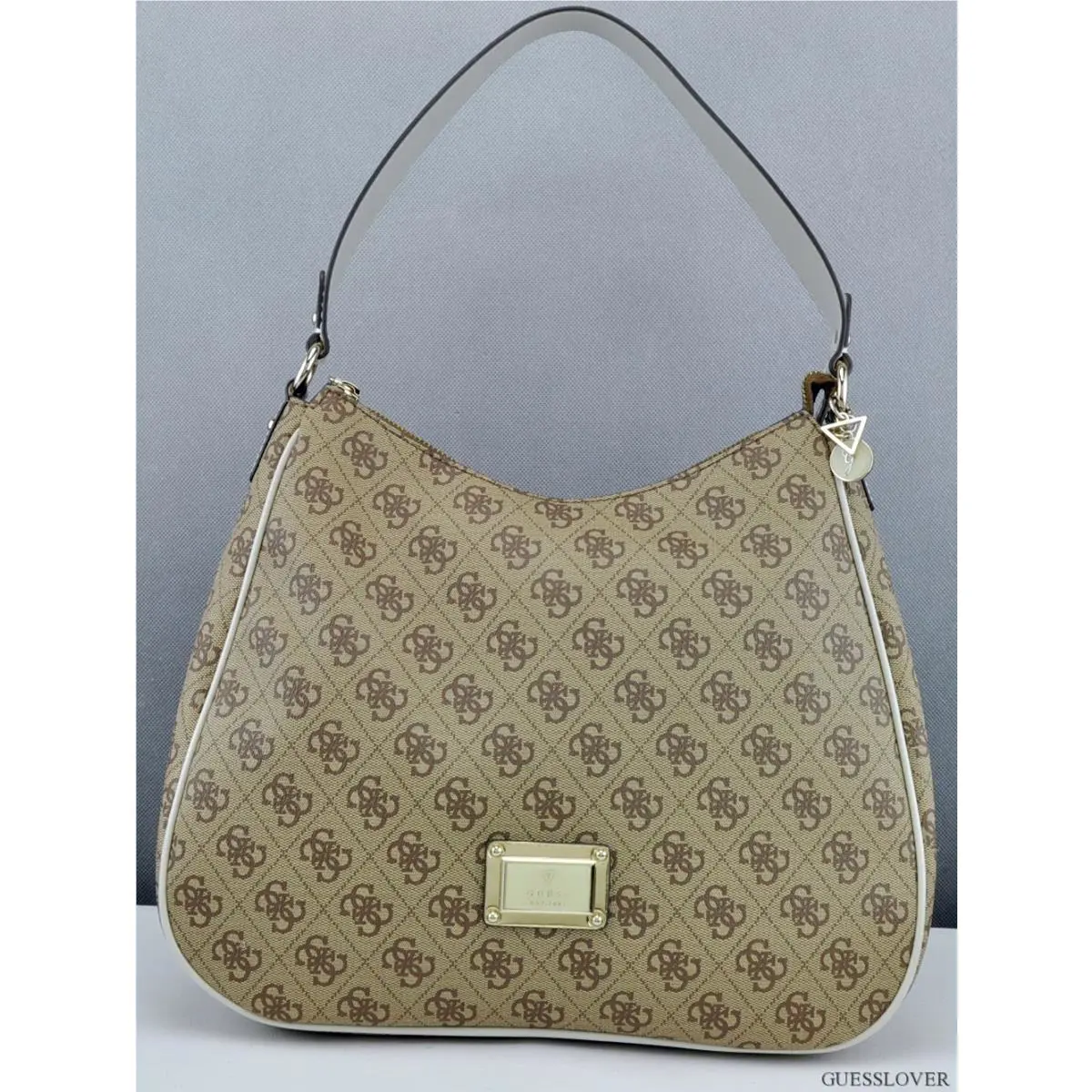 Trend Limited Guess Handbag Ladies Reama Satchel Bag Vanilla