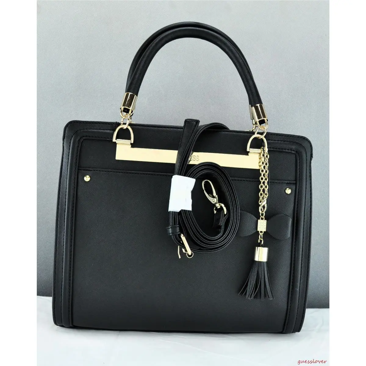Usa Chic Handbag Guess Satchel Tote Annalisa Ladies Black Prime Bag