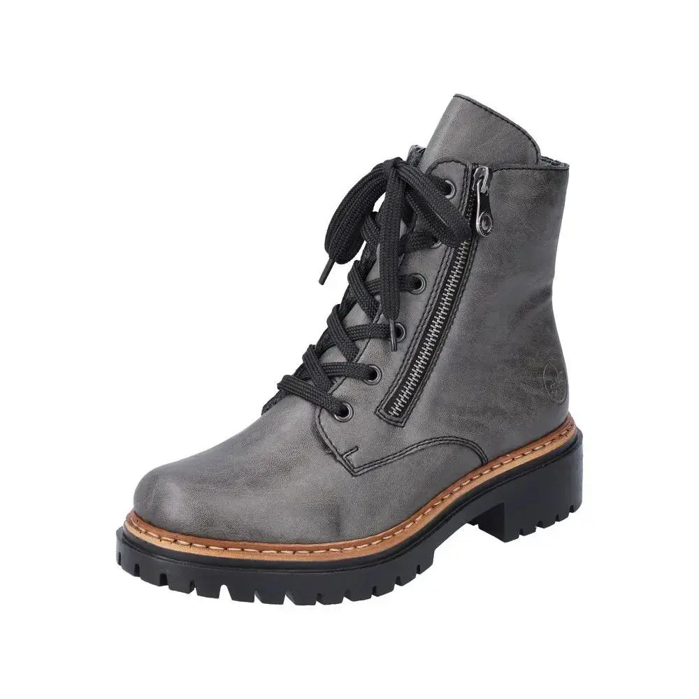 Rieker shoes - Rieker® Women`s 8.5 M (EU 40) 72611 Lined Lace-Up Ankle Boot in - 72611 - Gray 0