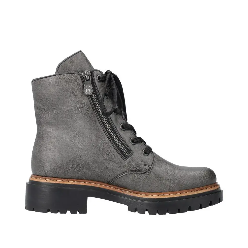 Rieker shoes - Rieker® Women`s 8.5 M (EU 40) 72611 Lined Lace-Up Ankle Boot in - 72611 - Gray 1