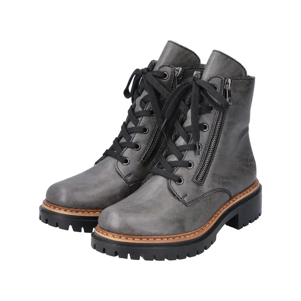 Rieker shoes - Rieker® Women`s 8.5 M (EU 40) 72611 Lined Lace-Up Ankle Boot in - 72611 - Gray 4
