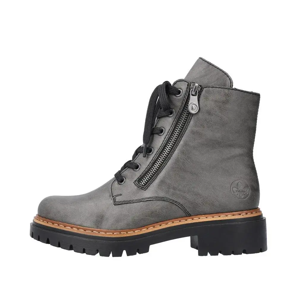 Rieker shoes - Rieker® Women`s 8.5 M (EU 40) 72611 Lined Lace-Up Ankle Boot in - 72611 - Gray 5
