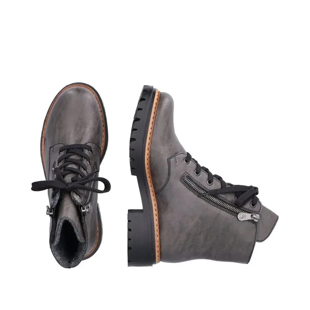 Rieker shoes - Rieker® Women`s 8.5 M (EU 40) 72611 Lined Lace-Up Ankle Boot in - 72611 - Gray 6