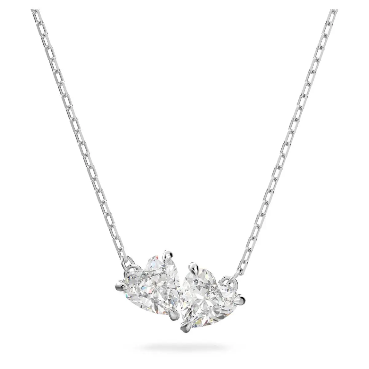 Mesmera Attract Necklace Heart White Rhodium Plated 5517117 by Swarovski