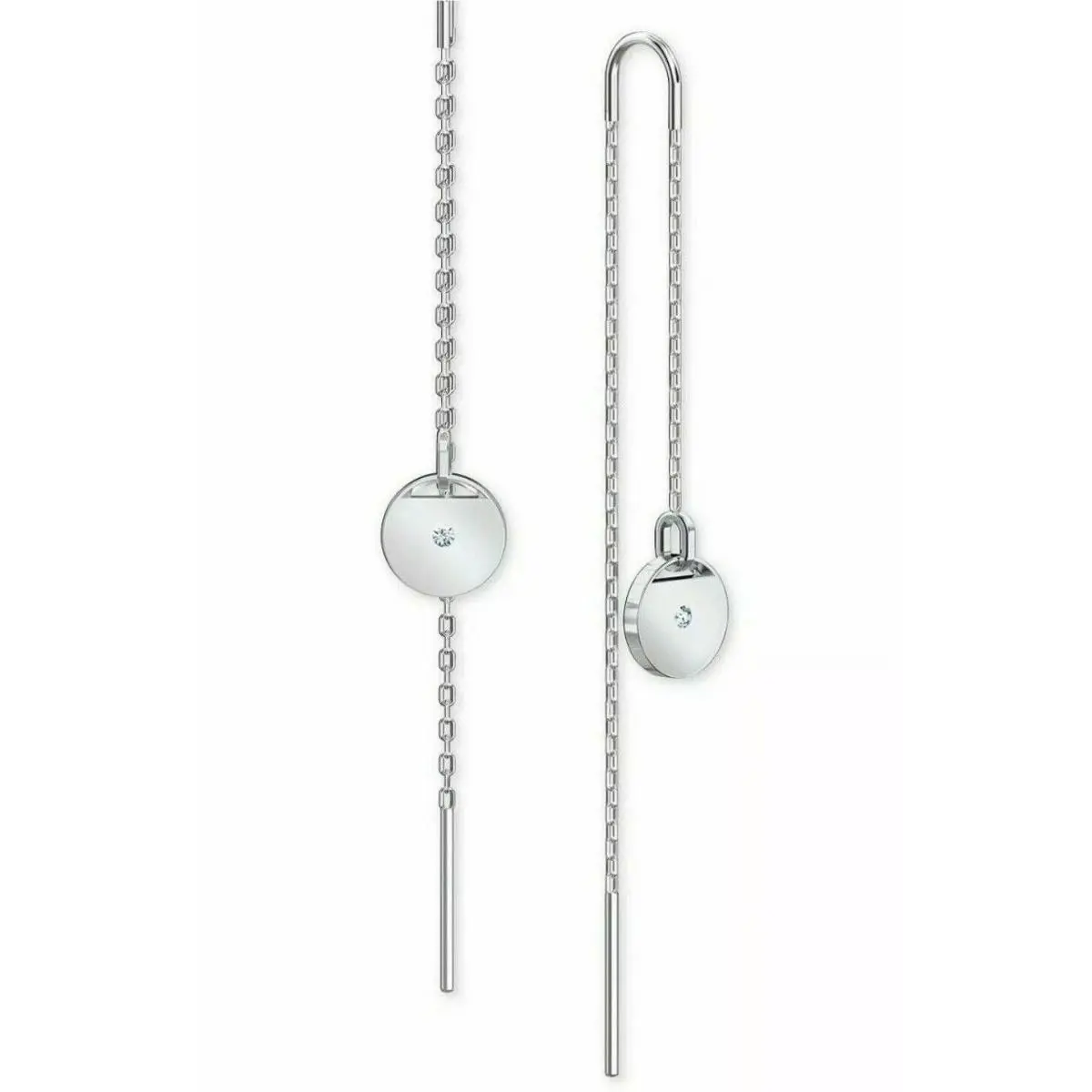 Swarovski Ginger Earrings Clear Crystal Rhodium Plated -5548108