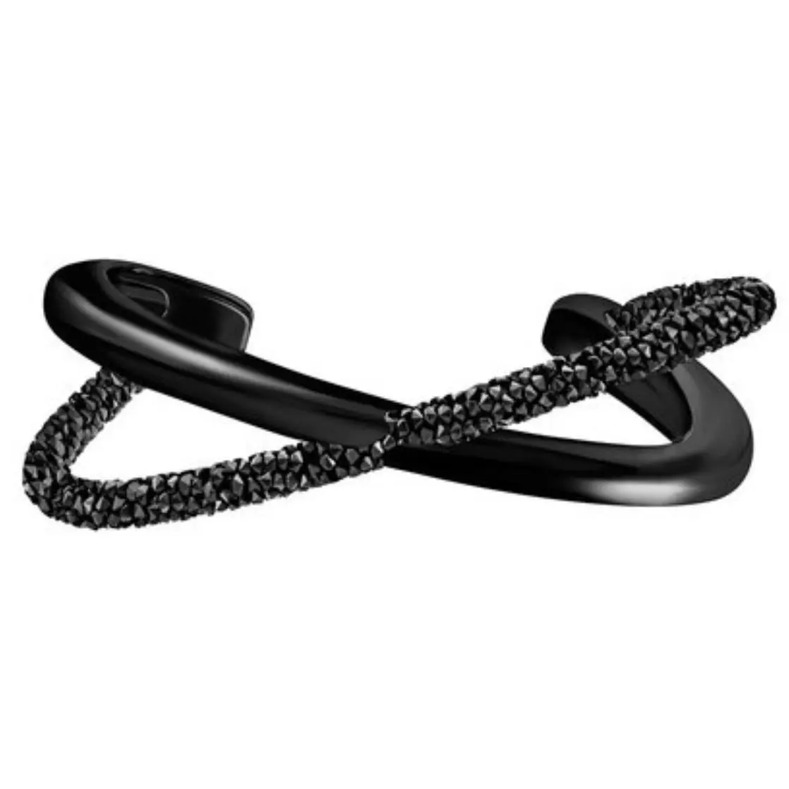 Swarovski Crystal Bangle -- Black