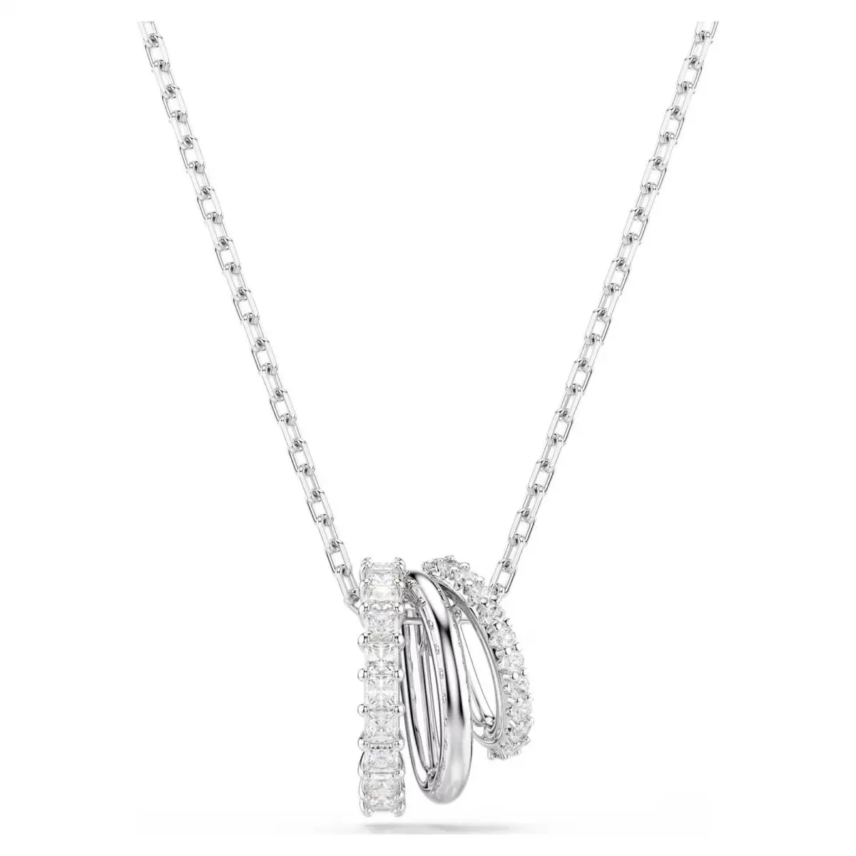 Swarovski Zirconia Hyperbola Pendant Round Cut White Rhodium Plated 5737064