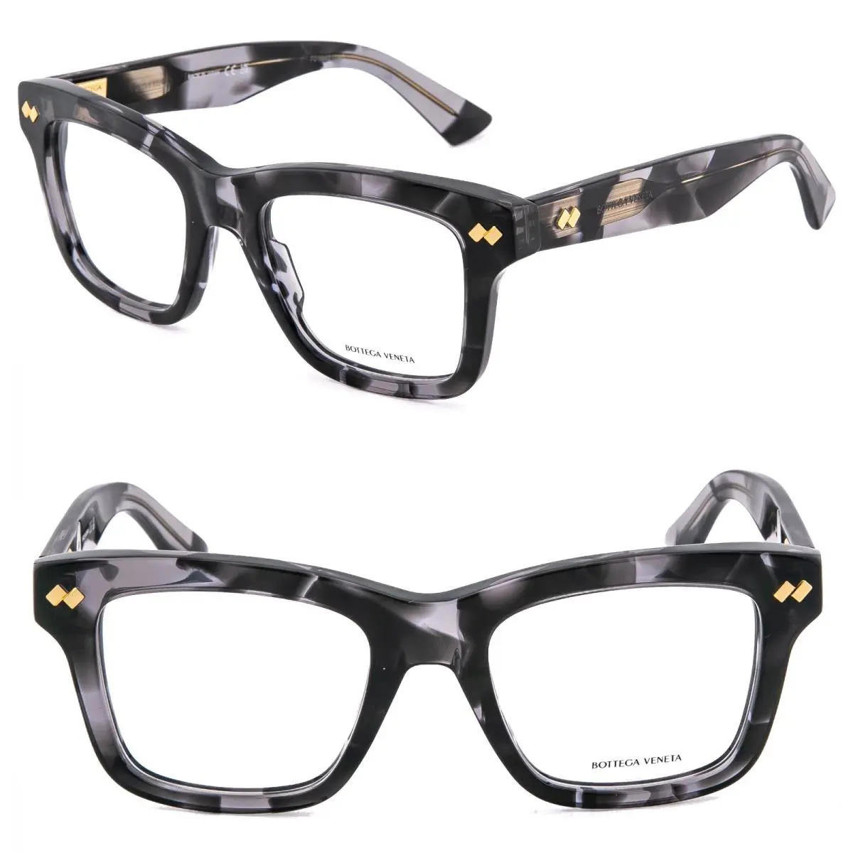 Bottega Veneta Dizzy 1353 BV1353O Purple Crystal Optical Intrecciato Eyeglasses